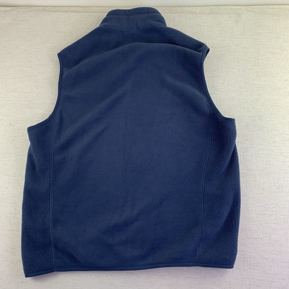 Patagonia Vest Mens Large Synchilla Fleece Full Zip Pockets Outdoor Blue - Picture 8 of 9